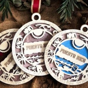 Puerto Rico Christmas Ornament, Puerto Rico Ornaments, Puerto Rico