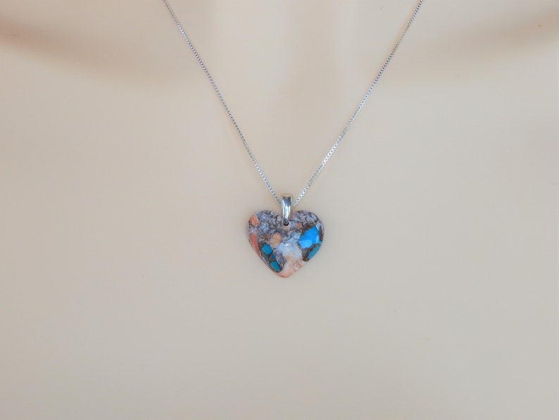 Turquoise Necklace ~ Spiny Oyster Copper Turquoise Necklace ~ Turquoise Birthstone ~ Turquoise Gemstone ~ December Birthstone Jewelry