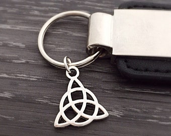 charmed triquetra knot Celtic Knot Triquetra Symbol Stainless steel Pendant or Keychain