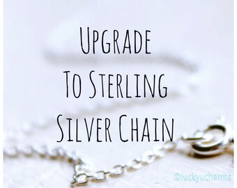 Sterling Silver Chain Upgrade 16”  18” and 20” Upgrade ONLY (Not a Separate Chain), Add-on To Necklace