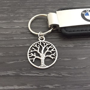 Tree of Life Keychain, Silver Tree Keyring or Purse Charm, Tree Jewelry, Charm Keychain, Nature Jewelry, Party Favors,Symbolic Keychain Gift