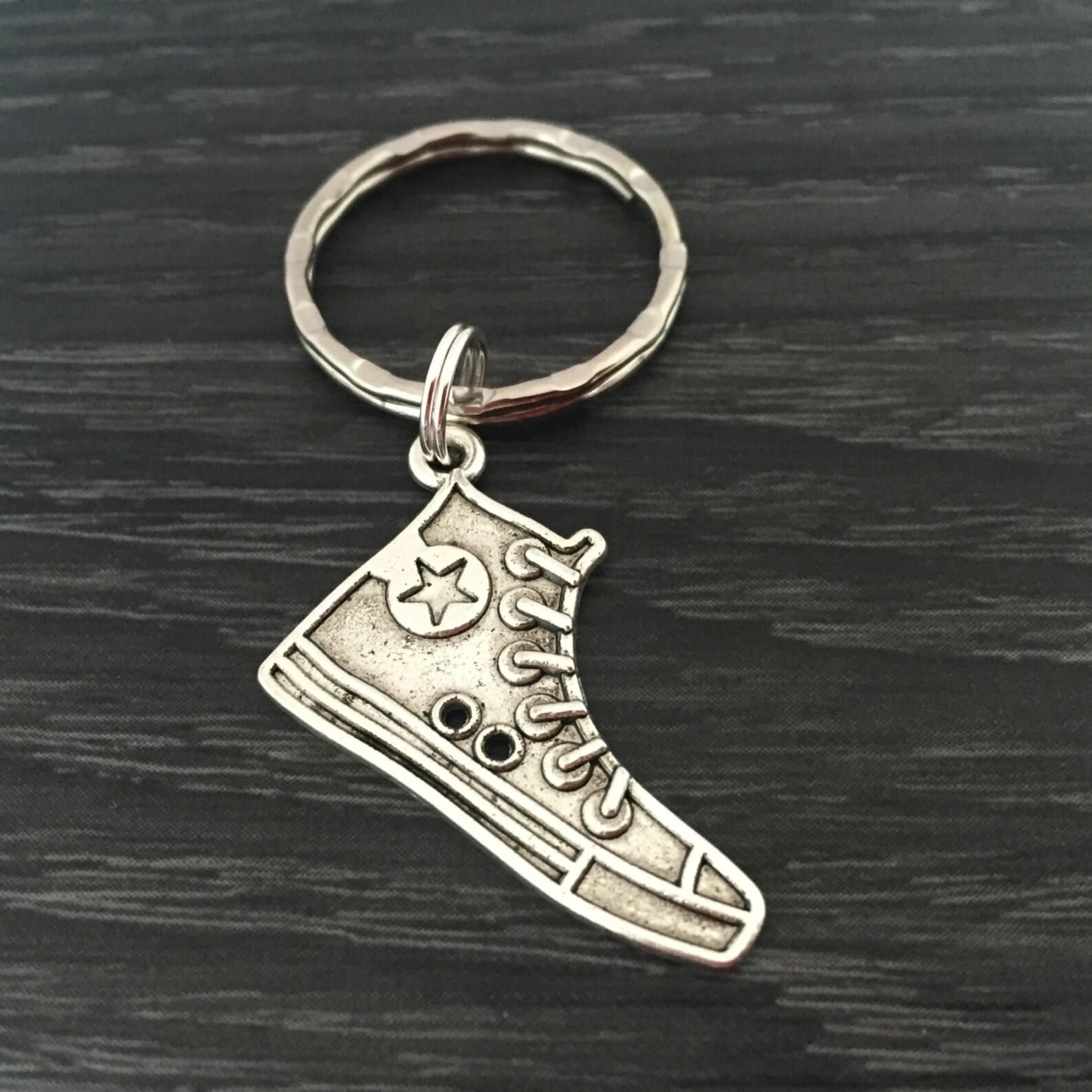 High Top Sneaker Keychain Converse All Star Sneaker Keyring Etsy