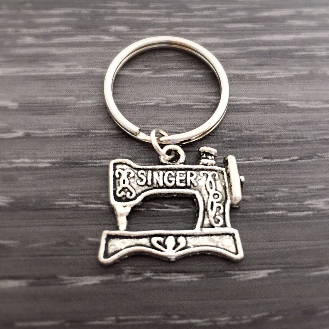 Singer Keychain Singer Sewing Machine Keyring, Seamstress Keychain, Dressmaker Tailor ...