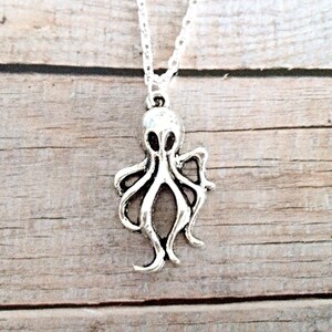 Octopus Necklace, Sea Animal Necklace, Octopus Jewelry, Octopus Charm Necklace, Custom Gift, Squid Calamari Necklace,Nautical Custom Jewelry