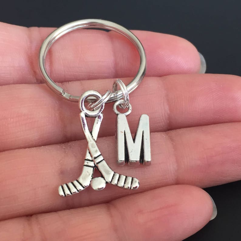 Personalized Hockey Sticks Keychain Ice Hockey Field Hockey Etsy