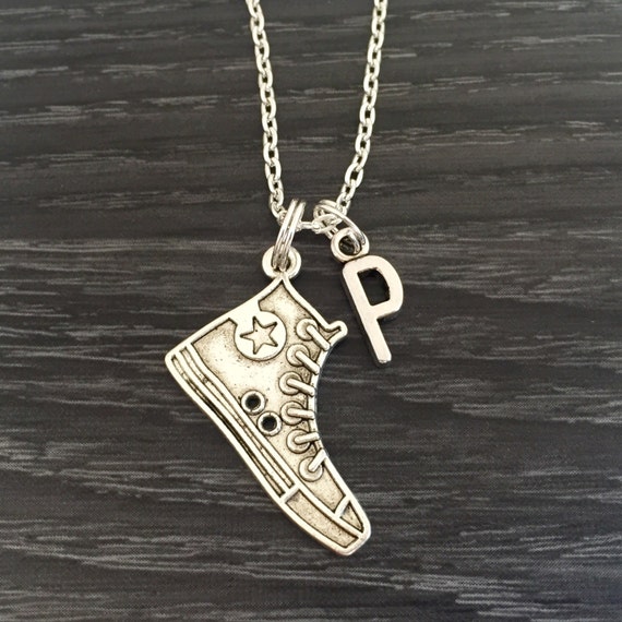 Sneaker ketting sterling zilver gevuld naam eerste All Star - Etsy Nederland