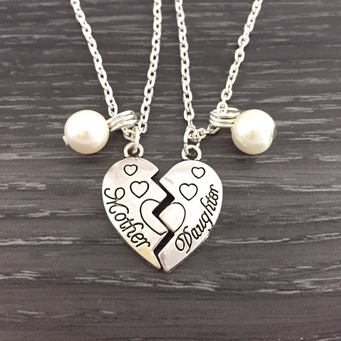 Collier Mère-enfant Acier Inoxydable – Neuf Avec Boîte Cadeau, Pendentif Forme Famille, Couleur Argenté