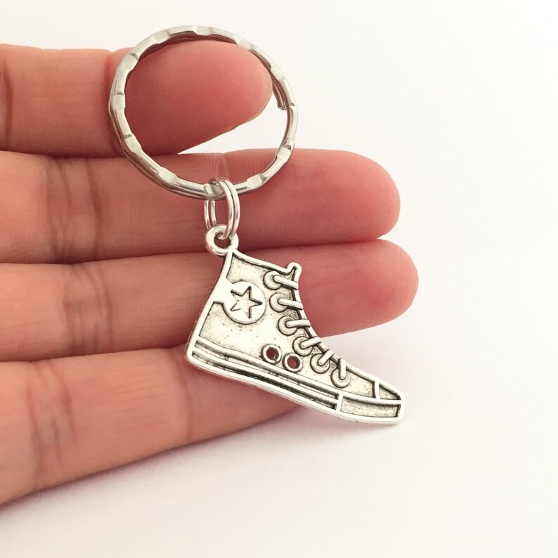 High Top Sneaker Keychain Converse All Star Sneaker Keyring Etsy
