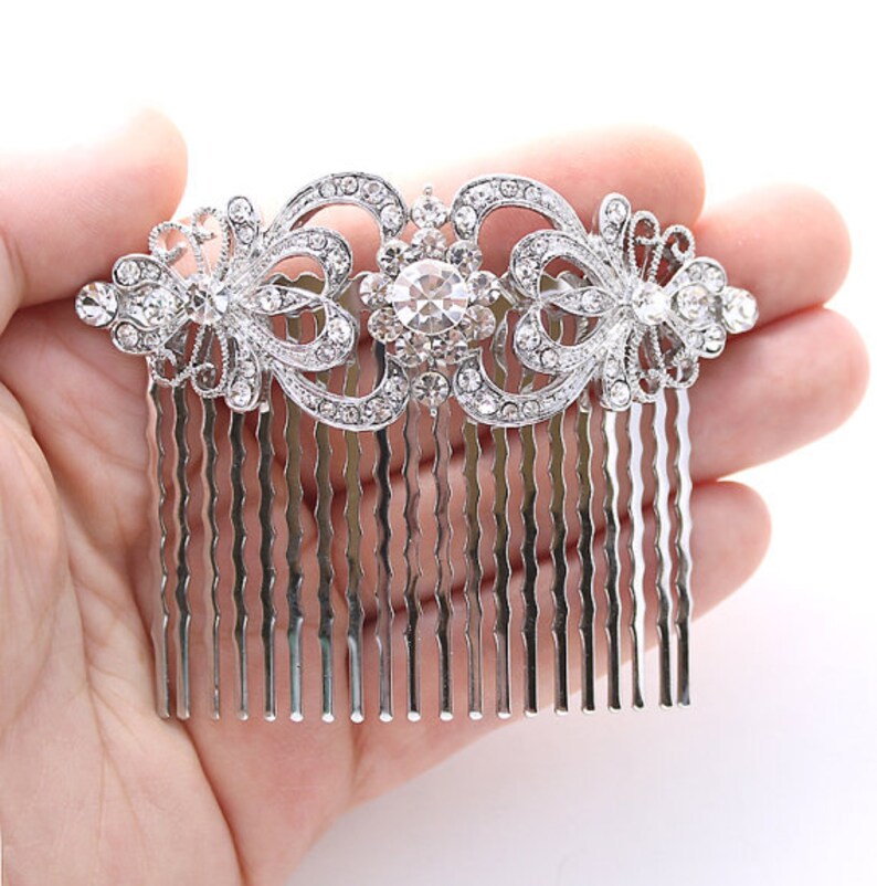 Hair Comb Bridal Rhinestone Hair Piece Wedding Jewelry Crystal Etsy