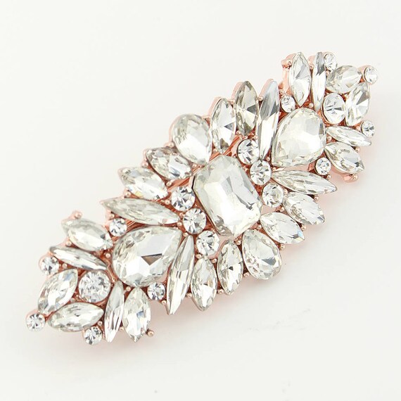 Bridal Hair Clip Rose Gold Wedding Hair Accessory Vintage Etsy