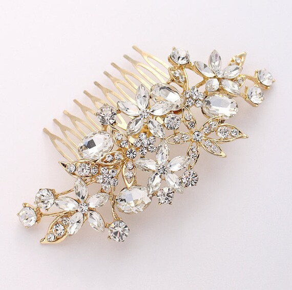 gold hair comb