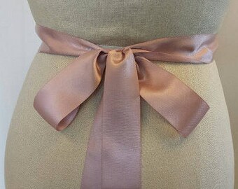 1"  1.5"  2"__ CAMEO__ Satin Ribbon Sash, Double Faced