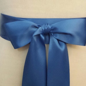 Blue Ribbon, Single-faced Royal Blue Satin Ribbon 7/8 Inch X 10 Yards,  SECOND QUALITY FLAWED, 690 