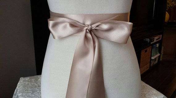 double faced satin ribbon sash