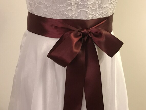 double faced satin ribbon sash