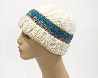 Slightly Slouchy BEANIE Hat - Hand knitted