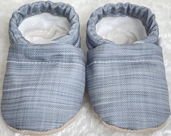 LANDON - Gray Women's slippers, Organic Lined House Slippers, Hospital Maternity shoes