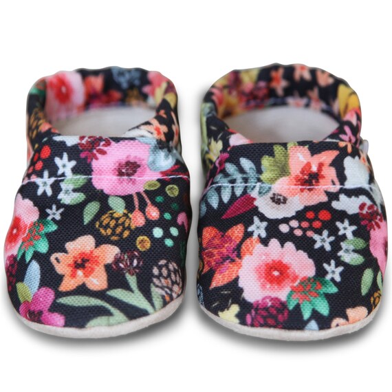 floral baby shoes