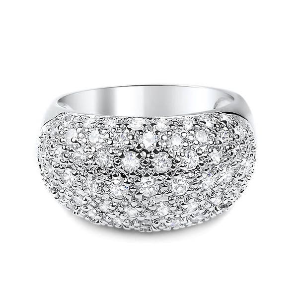CWWZircons Luxury Statement Chunky Cubic Zirconia Pave Wide Big Bridal Wedding Cuff Bangles for Women Dubai Gold Color BG067 main image 1