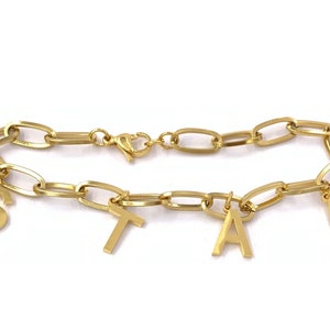 Pulseras con dije de estrella, dije de estrella, pulsera con dije colgante de estrella, pulsera de cadena con dije de estrella, pulsera chapada en oro de 18 quilates, eslabón con clip