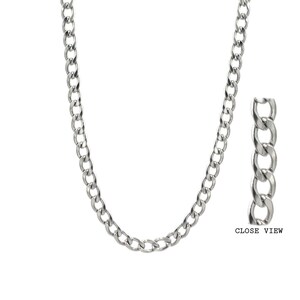 Edelstahl-Herren-Halskette Diamant-Schliff Panzerkette, 24 &quot;, vergoldete Männer Panzerkette, Silber Unisex Panzerkette