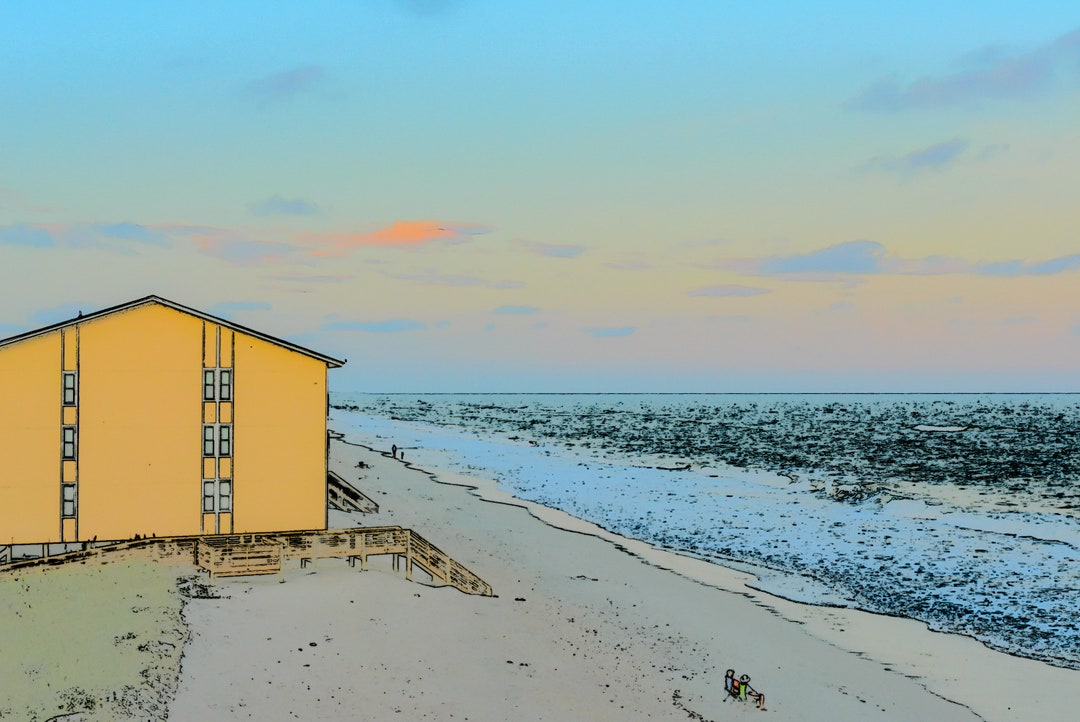 Surf City and Topsail Island Print Art /north Carolina Coast Decor