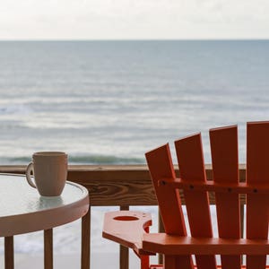 Morning coffee at the edge of the world.  Beach photography, North Carolina coastal decor, Ocean view from the comfort of your chair.  Bliss
