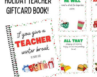 Teacher Winter Break Gift Card Booklet (Digital File, Male Version)