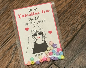Taylor Valentine Cards, Friendship Bracelet Kit, Non Candy (Printable)
