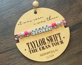 Eras Tour Wooden Ornament | Taylor Swift Friendship Bracelet Keepsake