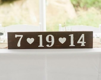 Wedding Date Wooden Sign