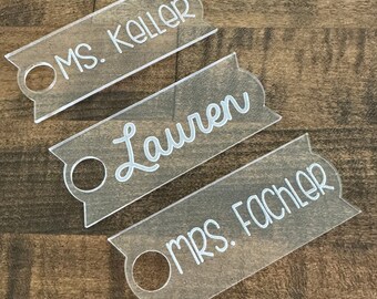 40 oz 30 oz Personalized Tumbler Name Tag/ Tumbler Drink Topper / Name Topper / Acrylic Name Plate / Personalized Name Tag for Tumbler