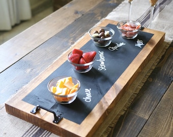 Chalkboard serving tray