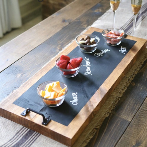 Wooden Serving Tray Etsy