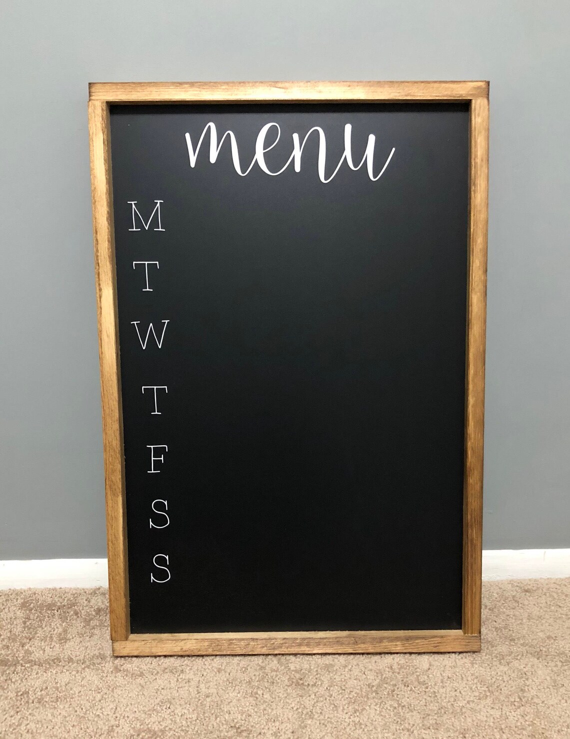 Chalkboard Menu Display / Dinner Menu / Kitchen Decor / Etsy