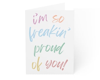 Proud of You Greeting Card, Congratulations Card