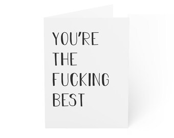 You're the Best Greeting Cards / Thank you card / Greeting Card (1, 10, 30, and 50pcs)