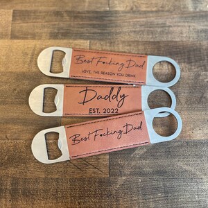 Leather Bottle Opener / Father’s Day Gift / Custom Bottle Opener