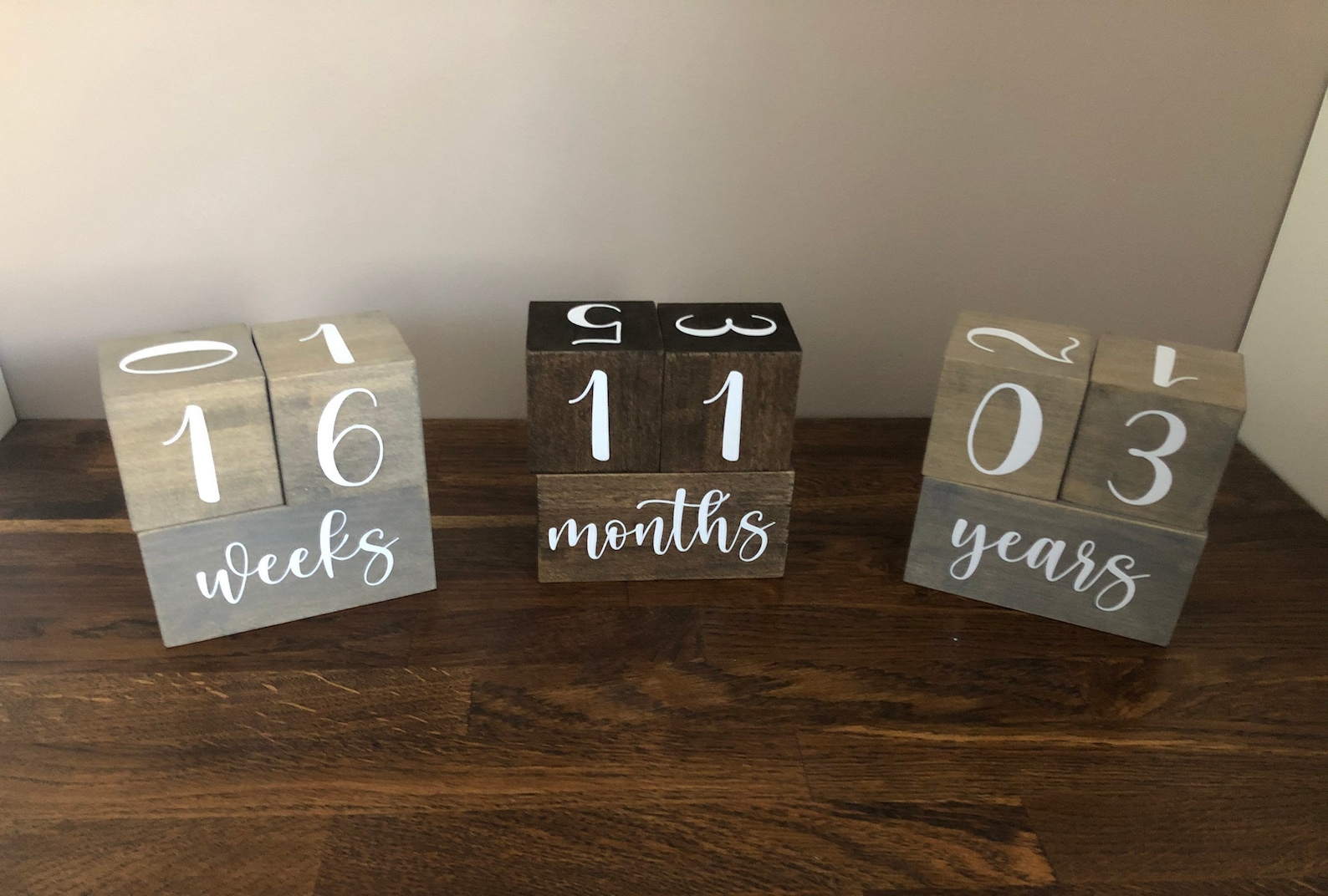 Baby Milestone Blocks / Baby Milestones / Monthly Baby Blocks Etsy