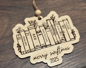 Taylor Ornament | Eras Tour Ornament | Laser Engraved Plywood, Swiftmas 2025