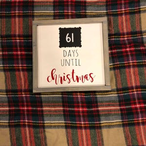 Days Until Christmas Chalkboard Framed Sign / Chalkboard Christmas Wood Sign / Countdown to Christmas Sign / Christmas Decor image 5