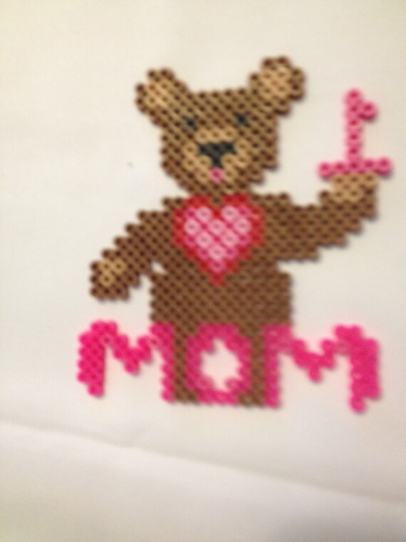 teddy bear perler beads