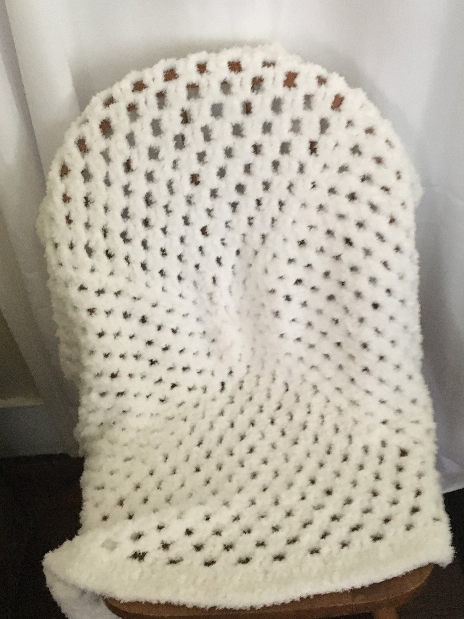 Soft Fuzzy White Blanket Etsy