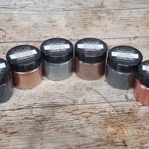 MR Mica Metallic Mica Pack - Anthracite, Antique Copper, Antique Silver, Black Pearl, Pirates Gold, Spiced Coffee