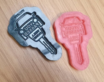 Passed Driving Test Well Done Car Key Keyring Silicone Mould