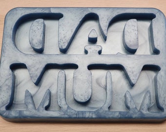 Mamá y papá Molde de silicona de palabra independiente