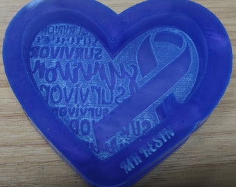 Molde de silicona con forma de corazón de superviviente de cáncer