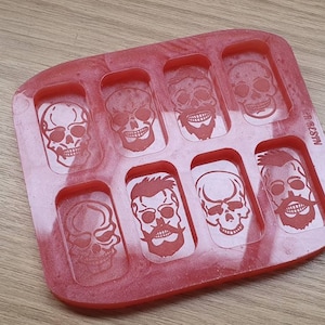 Skull Men Halloween Wax Melts Silicone Mould. Fit Home Bargains Box!