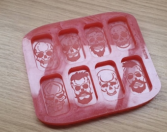 Skull Men Halloween Wax Melts Silicone Mould. Fit Home Bargains Box!