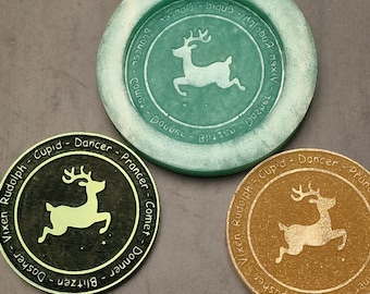 Molde de silicona con forma de reno de Navidad o Papá Noel